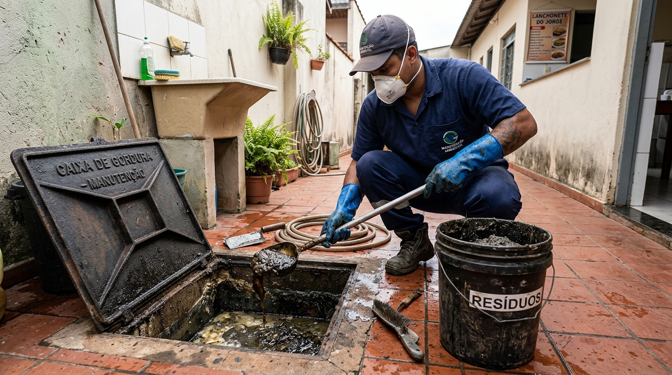 Manutenção de Caixa de Gordura em São José do Rio Preto‑SP